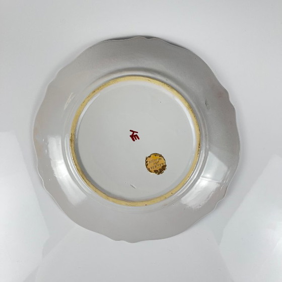 Image 1 of Set di 2 piatti in ceramica dipinti a mano con motivi floreali