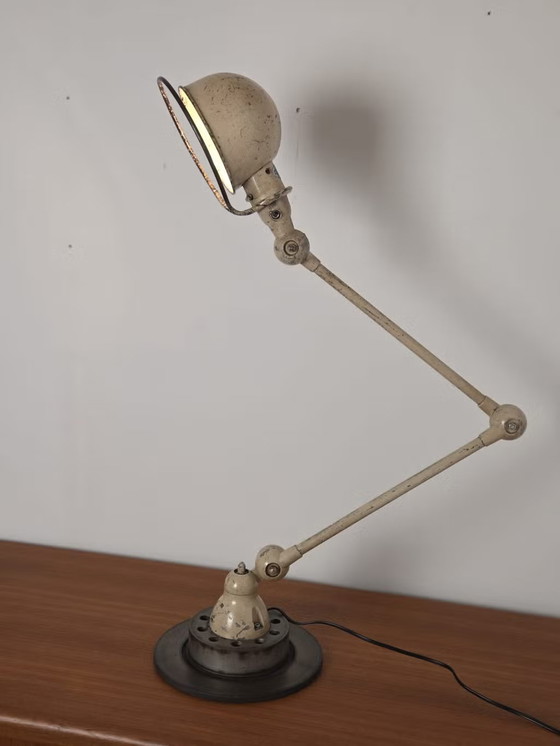 Jean-Louis Domecq, Lampada Jieldé industriale beige, Anni '50, Jielde, Lampade da tavolo, Metallo (foto 14 di 23)