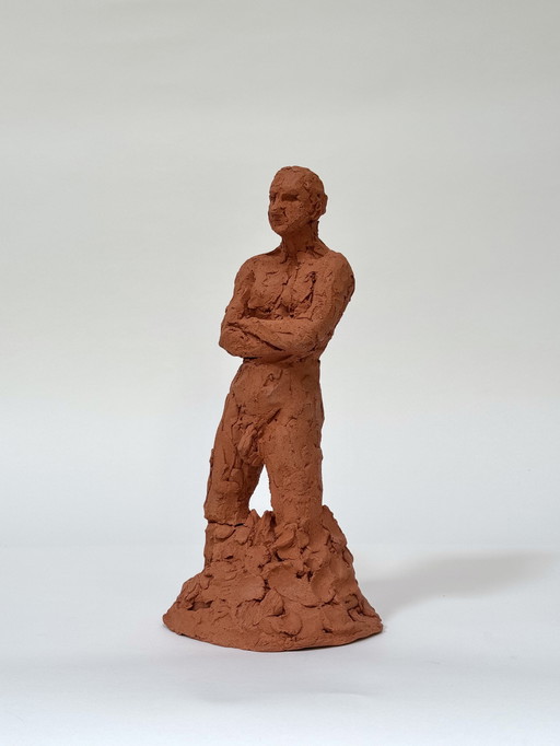 Terracotta Sculpture of a Man - Yolande Ide (1930)