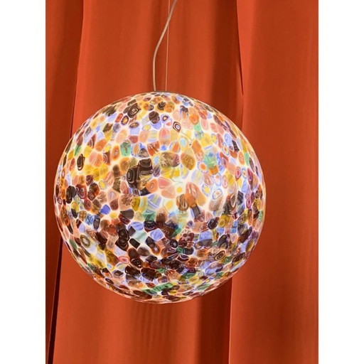 Zeitgenössische Murrine-Kugel aus Muranoglas mit mehrfarbiger Murrine