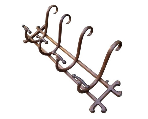 Originele Thonet kapstok van gebogen hout