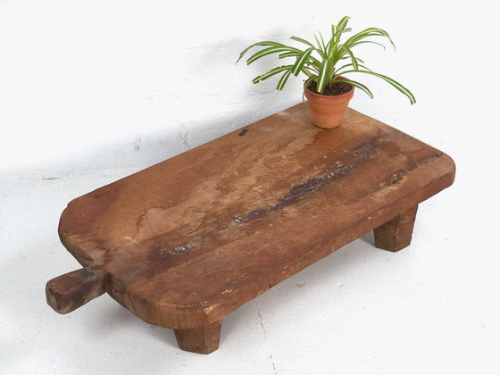 Antiker Couchtisch aus Massivholz (ca. 1900) #10, Beistelltische, Metall, Braun, Rustic (Foto 13 von 15)