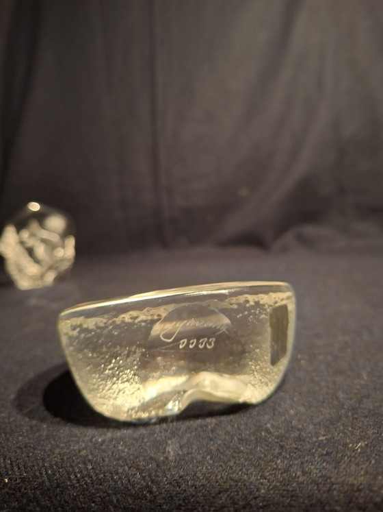 Mats Jonasson Kristall Briefbeschwerer, Dekorative Objekte, Glas, Transparent (Foto 5 von 5)
