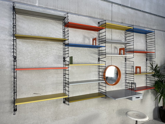 Image 1 of Vintage wandrek + desk Tomado incl. spiegel, kruk, boekensteunen