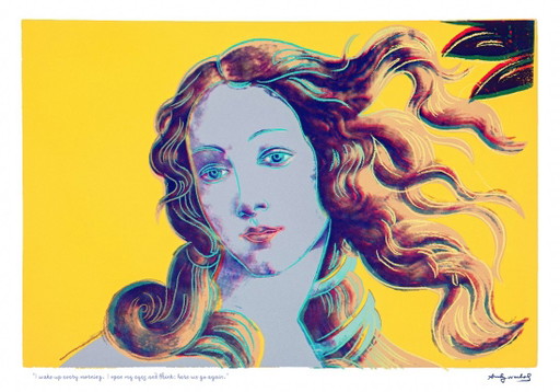 Sandro Botticelli – Die Geburt der Venus – Andy Warhols Interpretation – Poster 50 × 70 cm – Paper