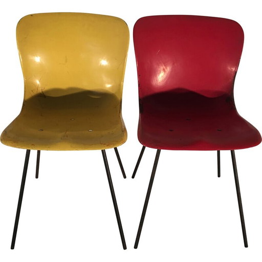 Pair of vintage Pagholz chairs model 1507, 1950