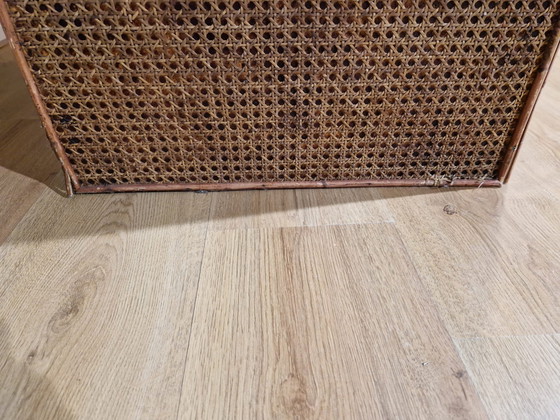 Image 1 of Vintage Rattan Chest Of Drawers - Drawer Cabinet - Brown - Glass