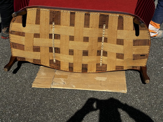 Image 1 of Louis XV style sofa in molded wood - 19th century