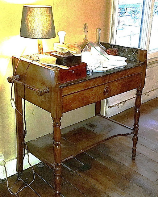Dressing table (side table) with marble top and 1 drawer