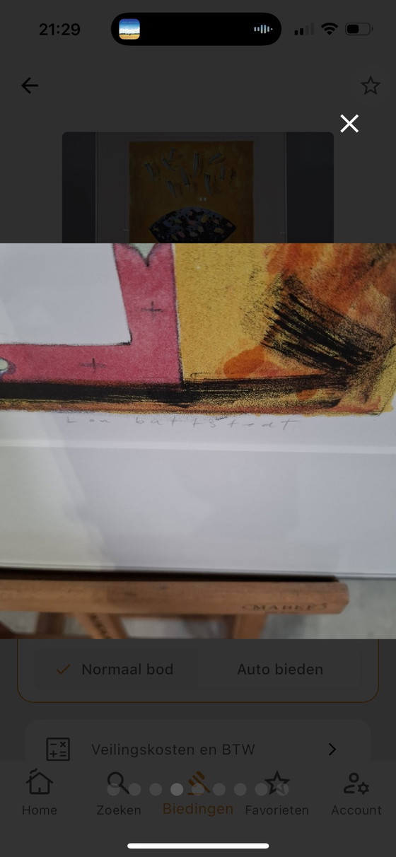 Image 1 of Serigrafía de Lon Buttstedt 85x67 Piedras sagradas del fuego