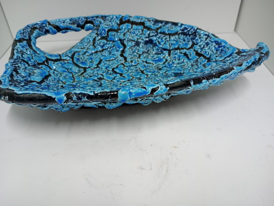 Image 1 of Grande ciotola turchese in lava vintage