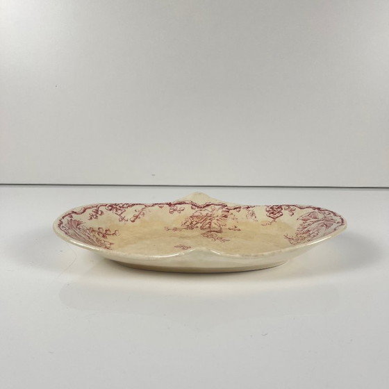 Image 1 of Piatto da portata ovale con manico laterale, KG Lunéville, Ironstone, "Fontainebleau", rosa, XIX secolo