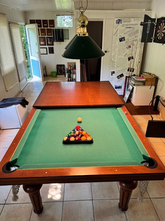 Image 1 of Top Billiard american pool - 1 piece slate , solid wood