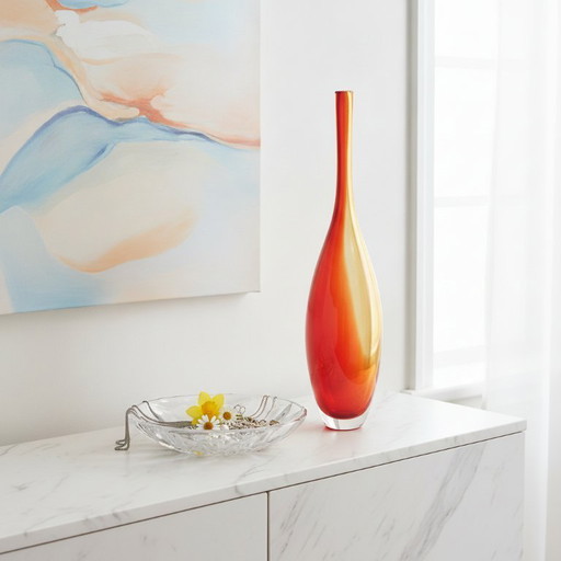 Raro jarrón Floris Meydam para Leerdam Art Glass – Años 50