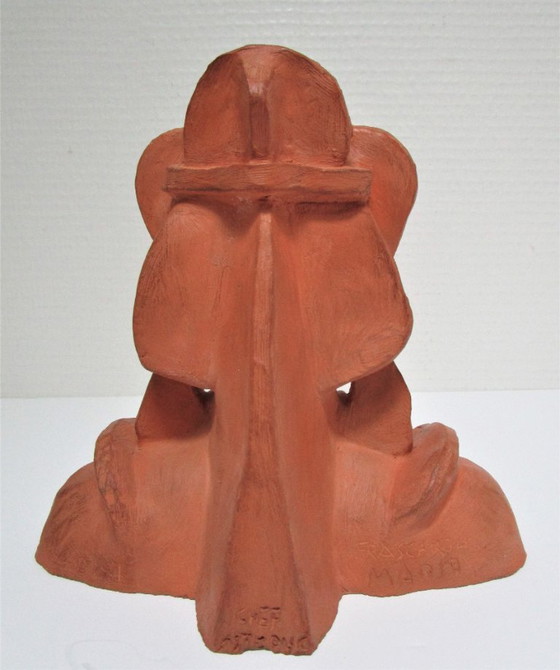 Image 1 of Amerindian face candlestick by Mario Frascaroli