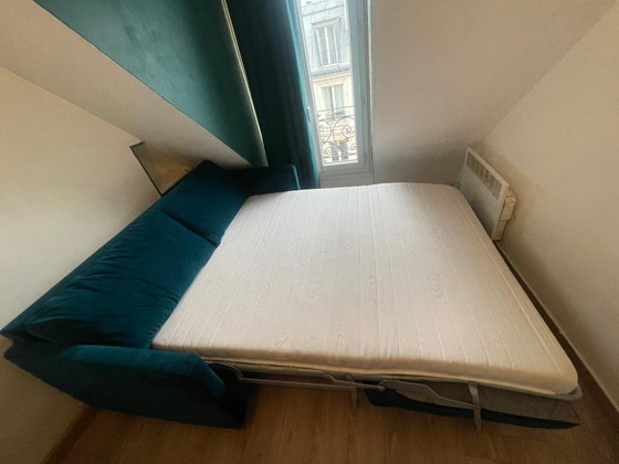 Image 1 of MdM 3-zitsbank van blauw fluweel