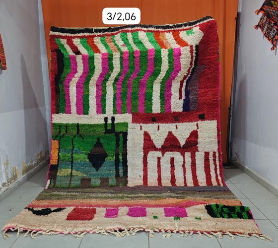 Image 1 of Handmade Boujaad Rug 3.00 x 2.06 m – Abstract Moroccan Wool Rug | Vintage Berber Area Carpet