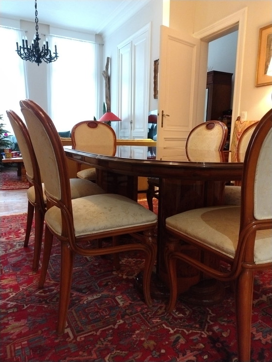 Image 1 of Tavolo da pranzo italiano con 6 sedie in perfette condizioni