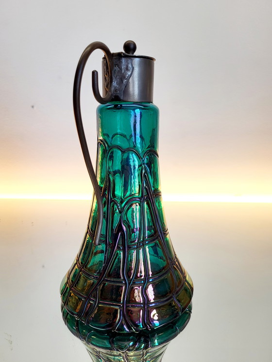 Image 1 of Art nouveau karaf, pitcher, König & Habel Ignaz, Oostenrijk, 1880-1890
