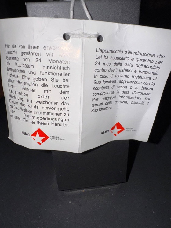 Image 1 of SET van 2 Nemo Ara design vloerlampen Cassina – Italiaans minimalistisch met dimbare uplighter