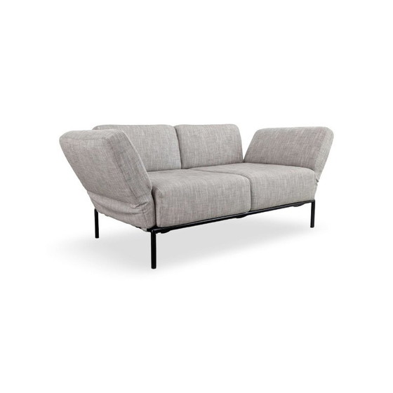 Original Ligne Roset 2-seater Sofa Couch Designer Peter Maly, 2 seaters, Textile, Grey (photo 3 of 10)
