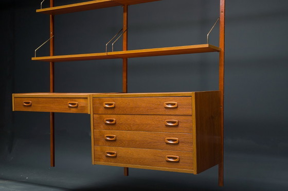 Image 1 of Pensili modulari danesi in teak PS di Preben Sørensen per Randers Møbelfabrik, anni '60, set di 11