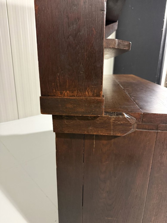 Assembled antique crisis cabinet 1900-1940, Wall cabinet, Wood, Brown, Klassiek (photo 6 of 15)
