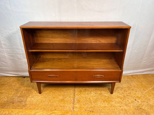 Mid-Century Retro Vintage Teak Bookcase by Jentique, 1960  Elegant, Compact, and Functional – British Mid-Century Craftsmanship 