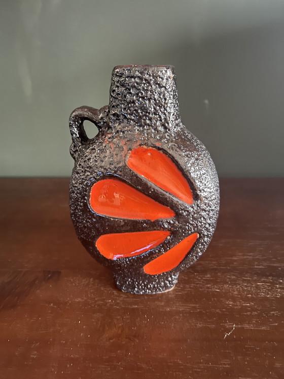 Image 1 of Mid - Century Fat Lava Vase by ES Emons & Söhne Keramik from Rheinbach in Germany.