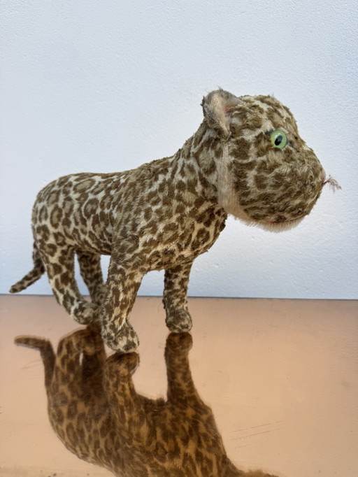 STEIFF pluche luipaard uit de jaren 50 – decoratieve objecten, Textile