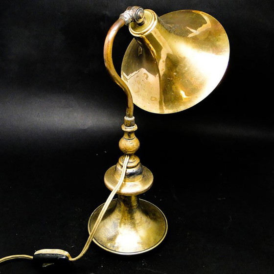 Art Deco Industrial Table Lamp, Germany, 1930s – Metal, Brass (photo 4 of 13)