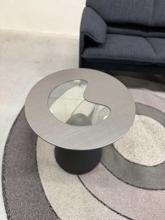 Image 1 of Leolux Cherubino Beistelltisch, schwarzes Leder