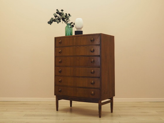 Image 1 of Walnut chest of drawers, Danish design, 1960s, designer: Kai Kristiansen