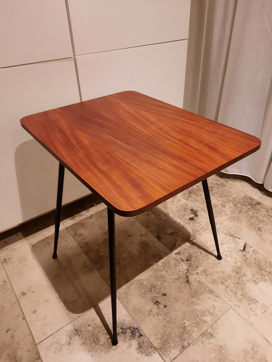 Image 1 of 1970s table with rotating top.