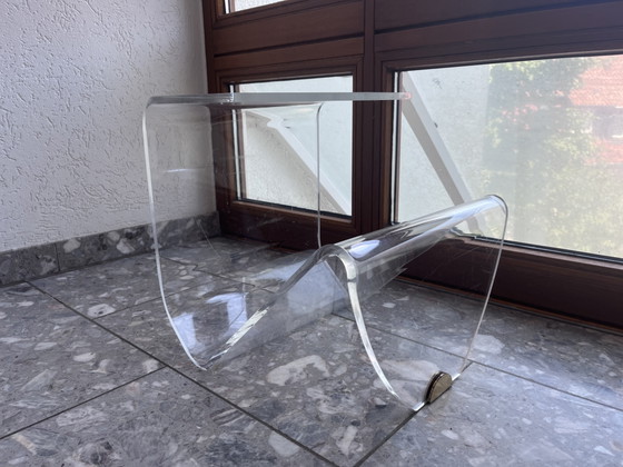 Image 1 of Vintage salontafel van plexiglas | Design bijzettafel | Ruimtevaarttijdperk | Jaren 70