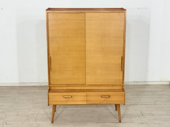 Mobile vintage | Credenza alta | Scaffalatura di metà secolo | Mobile per soggiorno – Vetrine, Wood (photo 2 of 13)