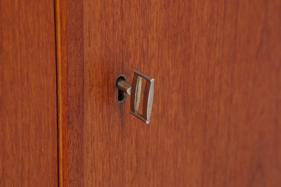 Image 1 of Vintage teak highboard 60s | Mid - Century sideboard drawer cabinet wood storage #07-42