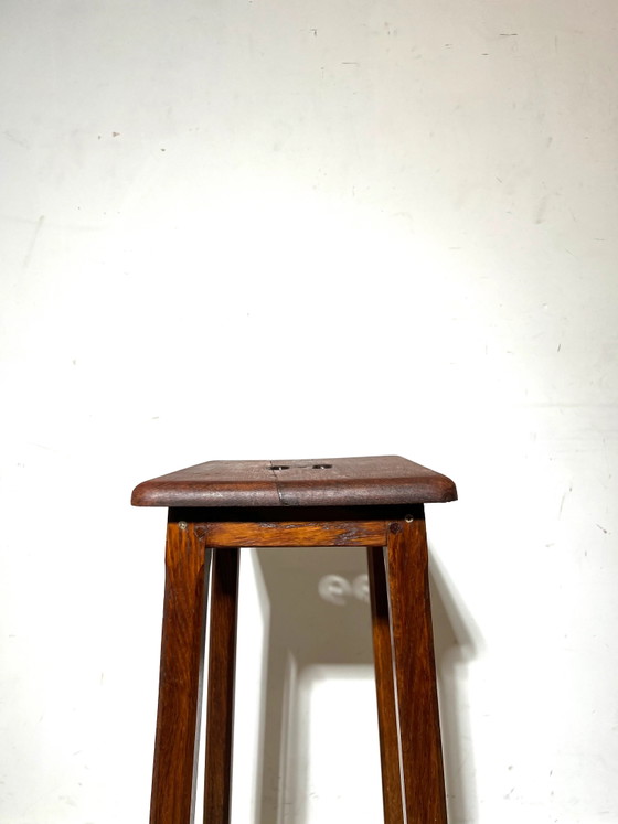Tabouret de bar vintage en bois massif rustique – Tabourets de bar (photo 4 of 5)