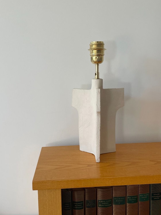 Image 1 of French contemporary ceramic lamp, "L 02" by Renzo Maar