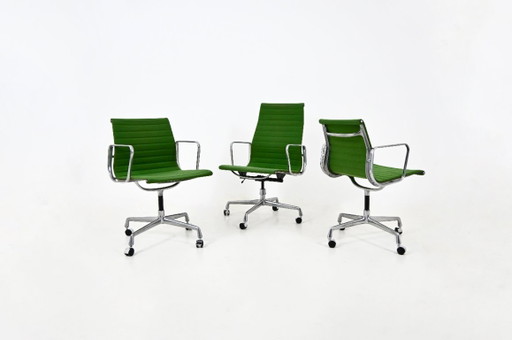 Sillas de oficina de Charles & Ray Eames para Herman Miller, años 70, juego de 3