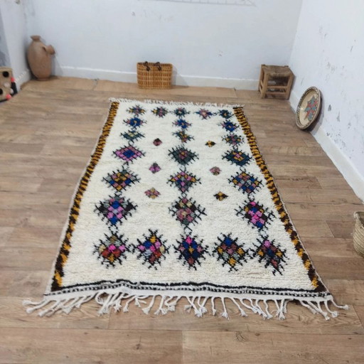 Handmade Berber Rug Beni Ourain Style 250 x 140 cm - Handmade Berber Rug Beni Ourain Style