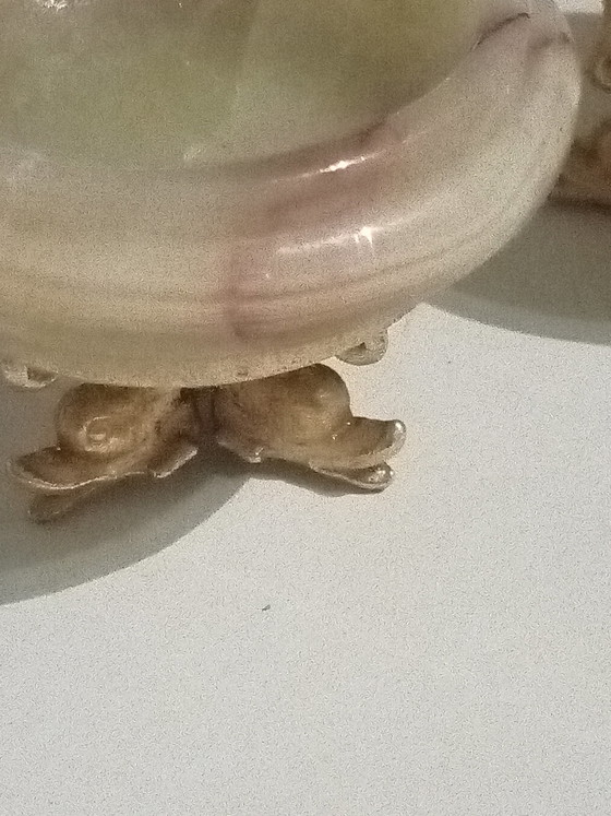 Image 1 of Onyx et laiton plaqué or, un petit bijou vintage