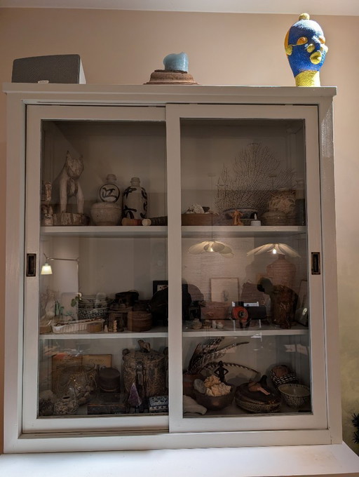 Houten buffetkast vintage wit