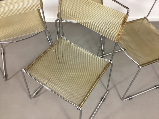 Image 1 of 4 vintage Giandomenico Belotti spaghetti stoelen Alias