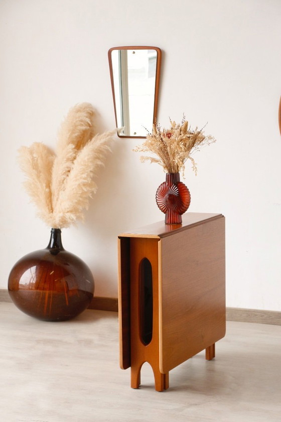 Image 1 of Skandinavischer Klapptisch - Bendt Winge – Teak und Buche – 1950er/60er Jahre