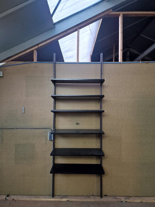 Vintage Scandinavisch design wandsysteem uit de jaren 70. – wandrek, Metal, Wood (photo 2 of 6)