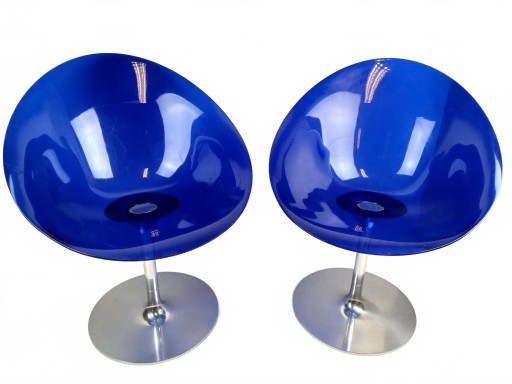 Juego de 2 sillas Kartell EroS Design – Philippe Starck – Azul cobalto