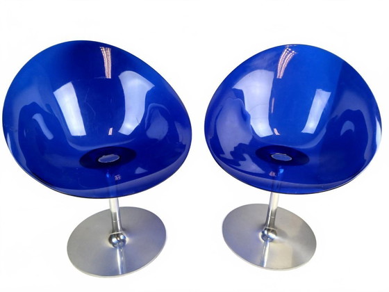 Image 1 of Juego de 2 sillas Kartell EroS Design – Philippe Starck – Azul cobalto