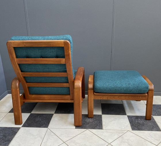 Fauteuil et repose-pieds en teck danois à dossier haut, par HS Denmark, années 1970 – Chaises & fauteuils (photo 12 of 14)