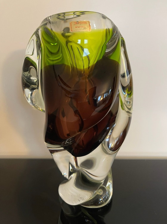 Joska Kristall Vase Originalaufkleber – Vasen, Glas (photo 7 of 8)